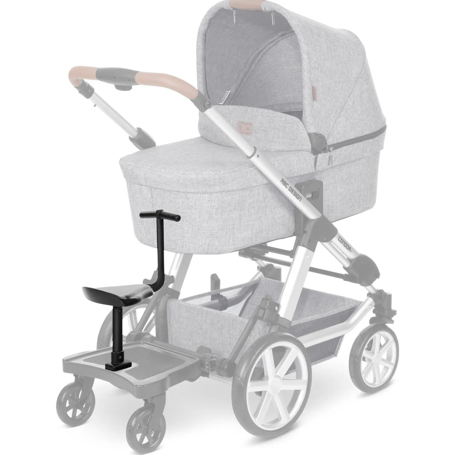 ABC Design Siège pour Kiddie Ride on 2 Black