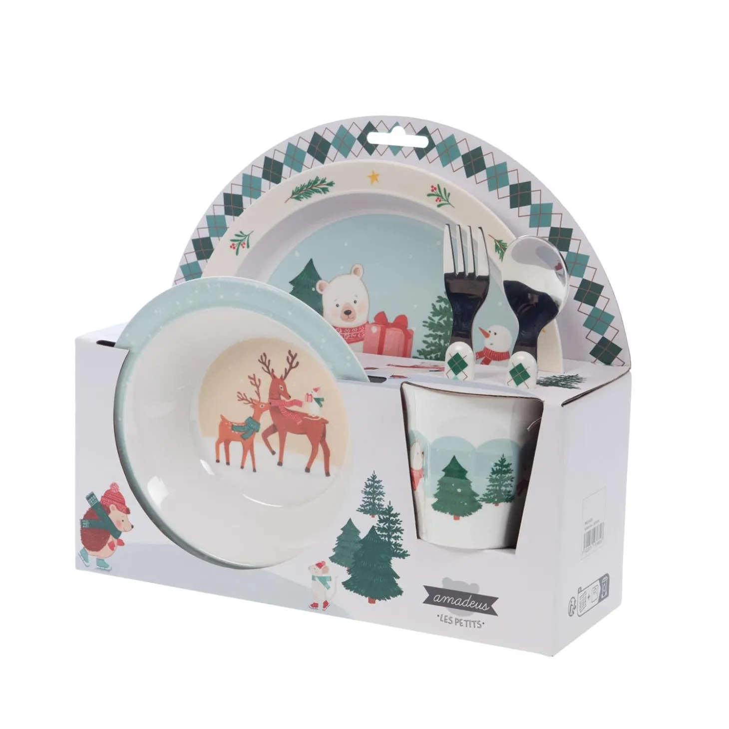 Amadeus Coffret Déjeuner 5P Hiver Patinoire Multicolore