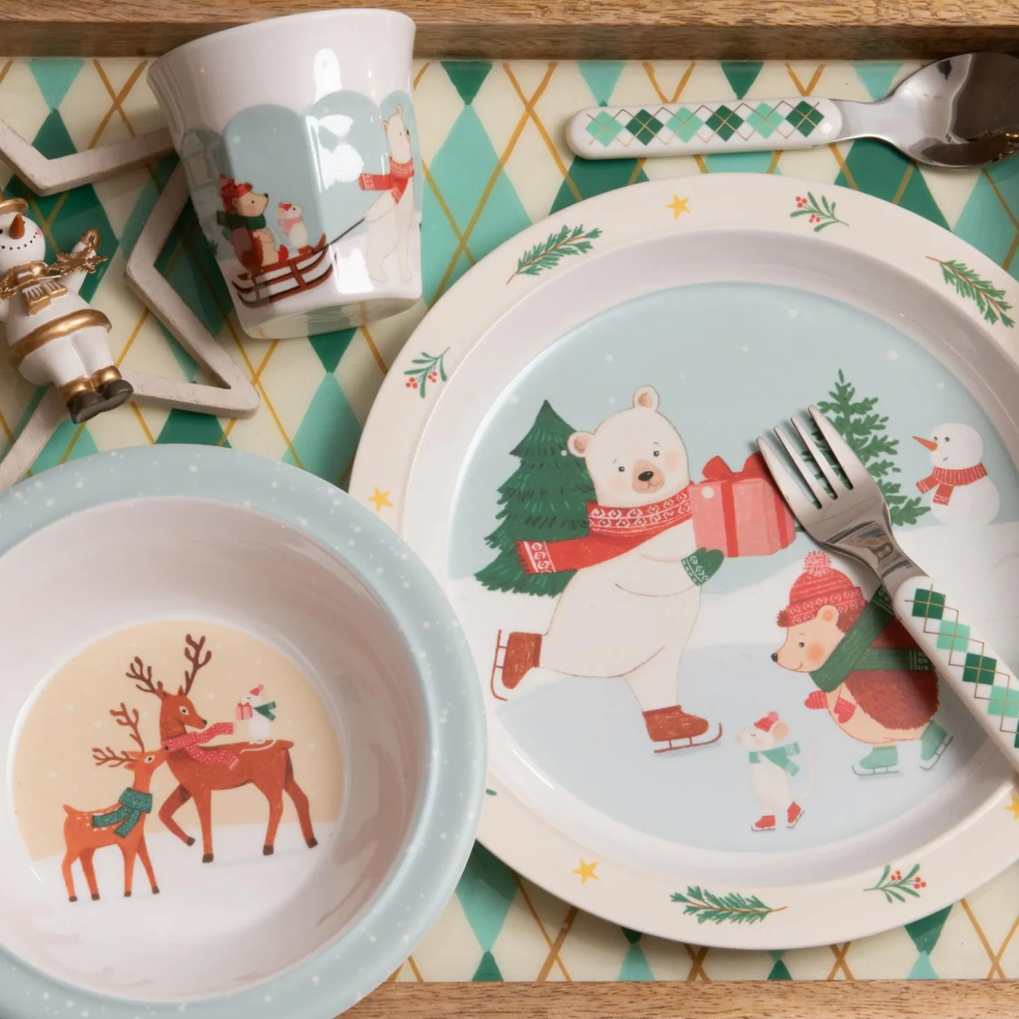Amadeus Coffret Déjeuner 5P Hiver Patinoire Multicolore