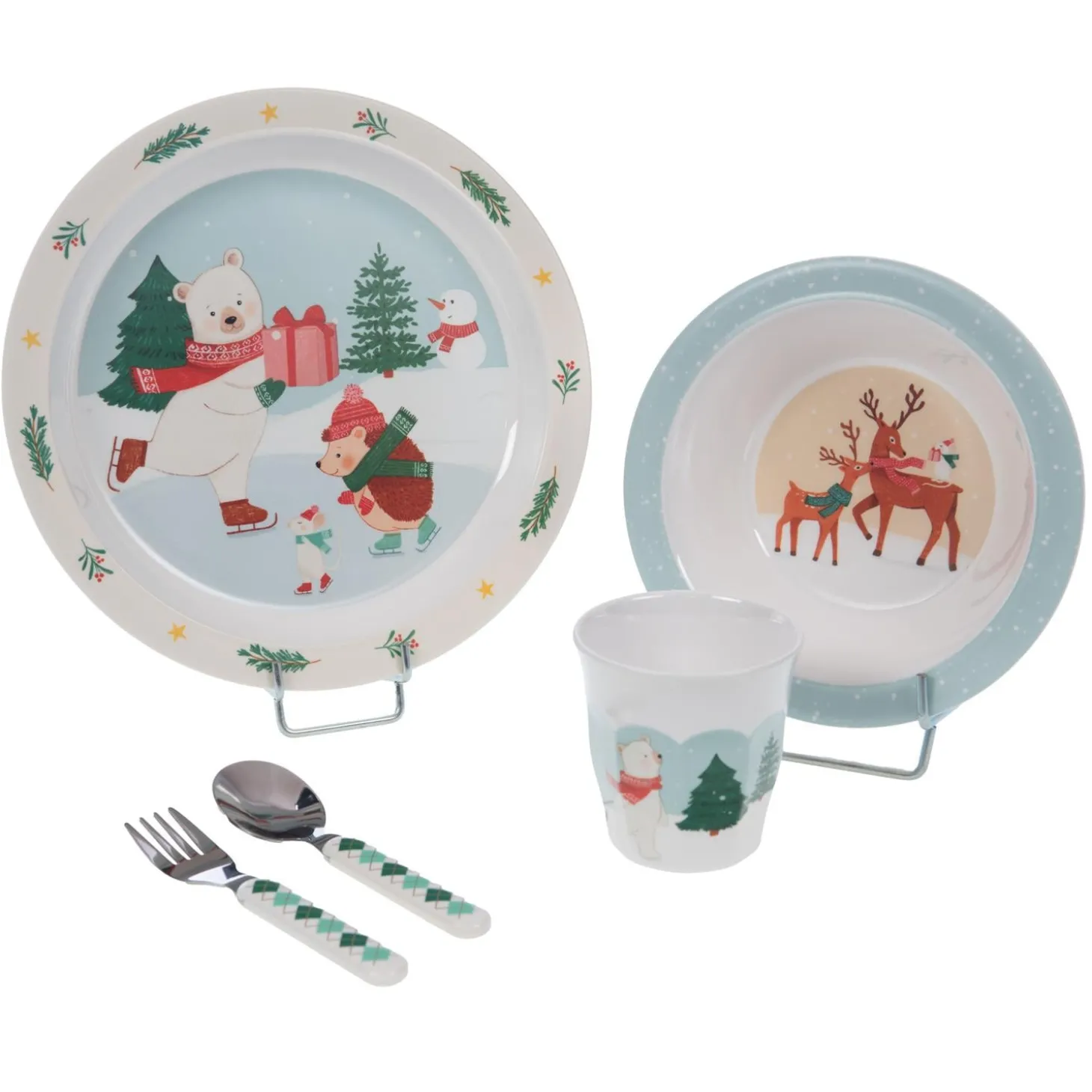 Amadeus Coffret Déjeuner 5P Hiver Patinoire Multicolore