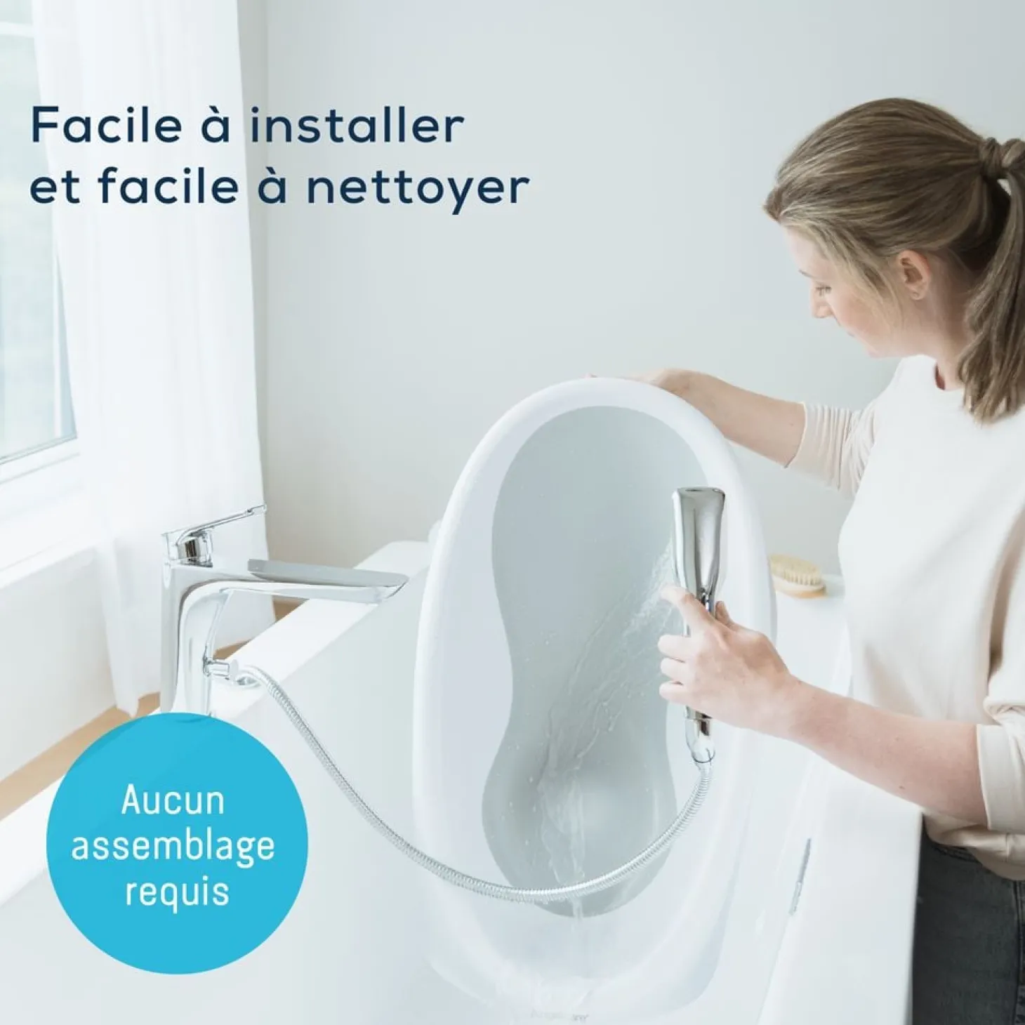 Angelcare Baignoire bébé évolutive 2 en 1 Blanc Et Gris