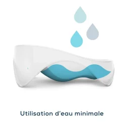 Angelcare Baignoire bébé évolutive 2 en 1 Blanc Et Gris