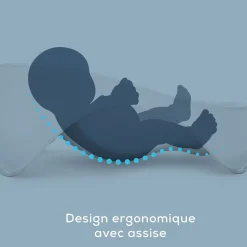 Angelcare Baignoire bébé évolutive 2 en 1 Blanc Et Gris