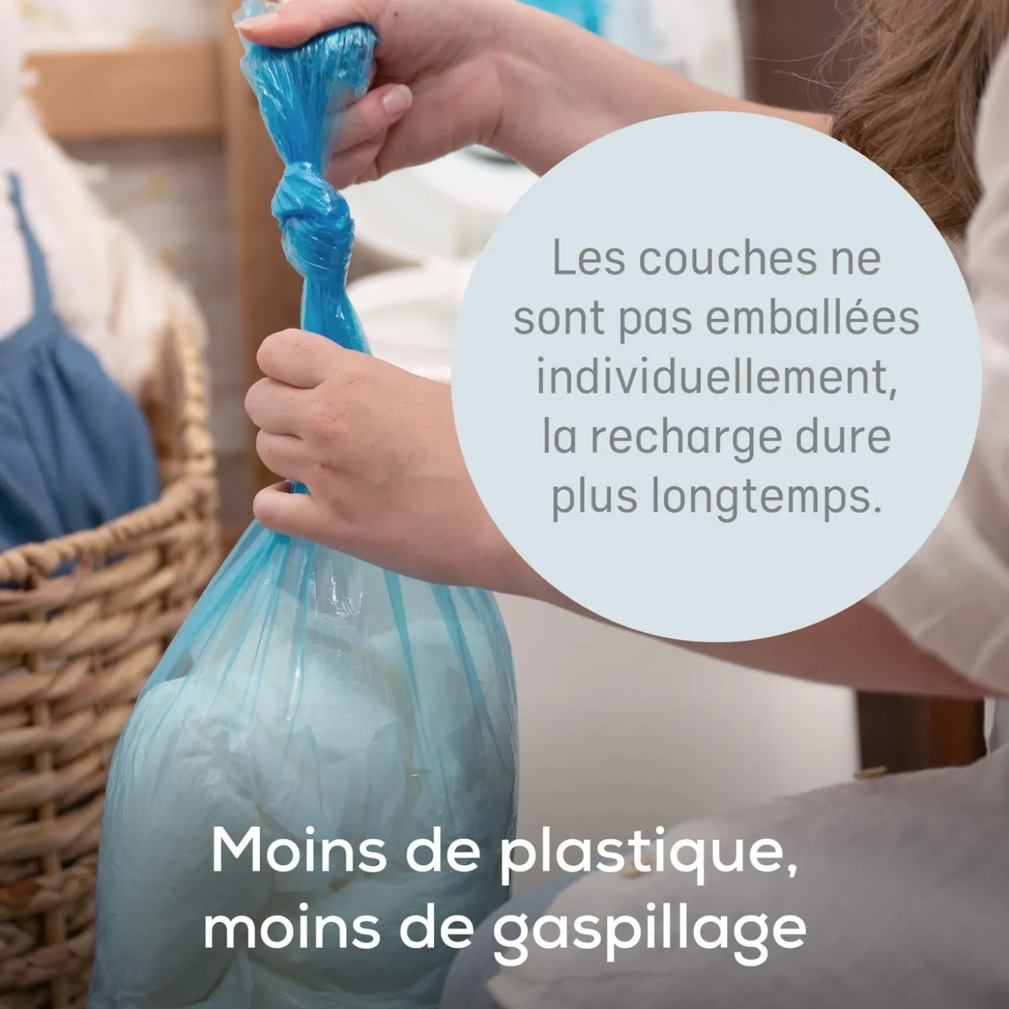Angelcare Poubelle à couches Classic XL avec 1 recharge Blanc