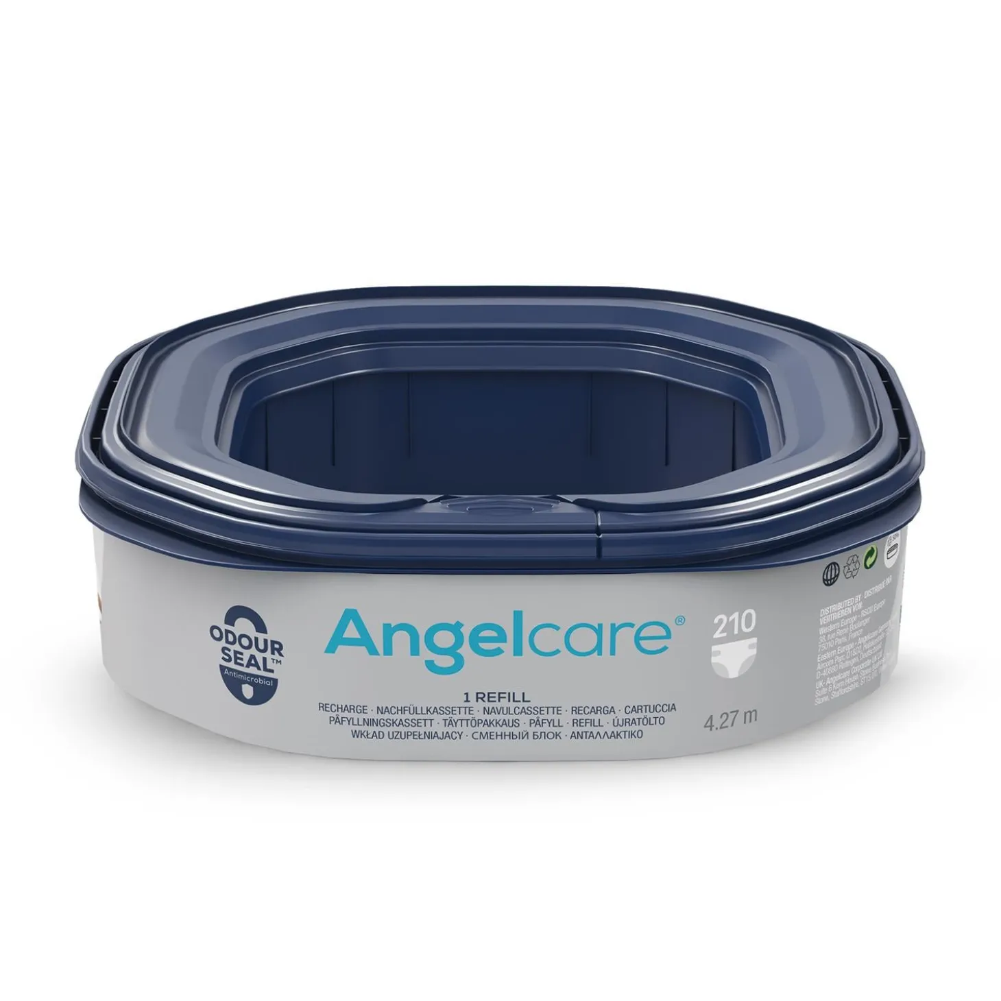 Angelcare Poubelle à couches Classic XL avec 1 recharge Blanc
