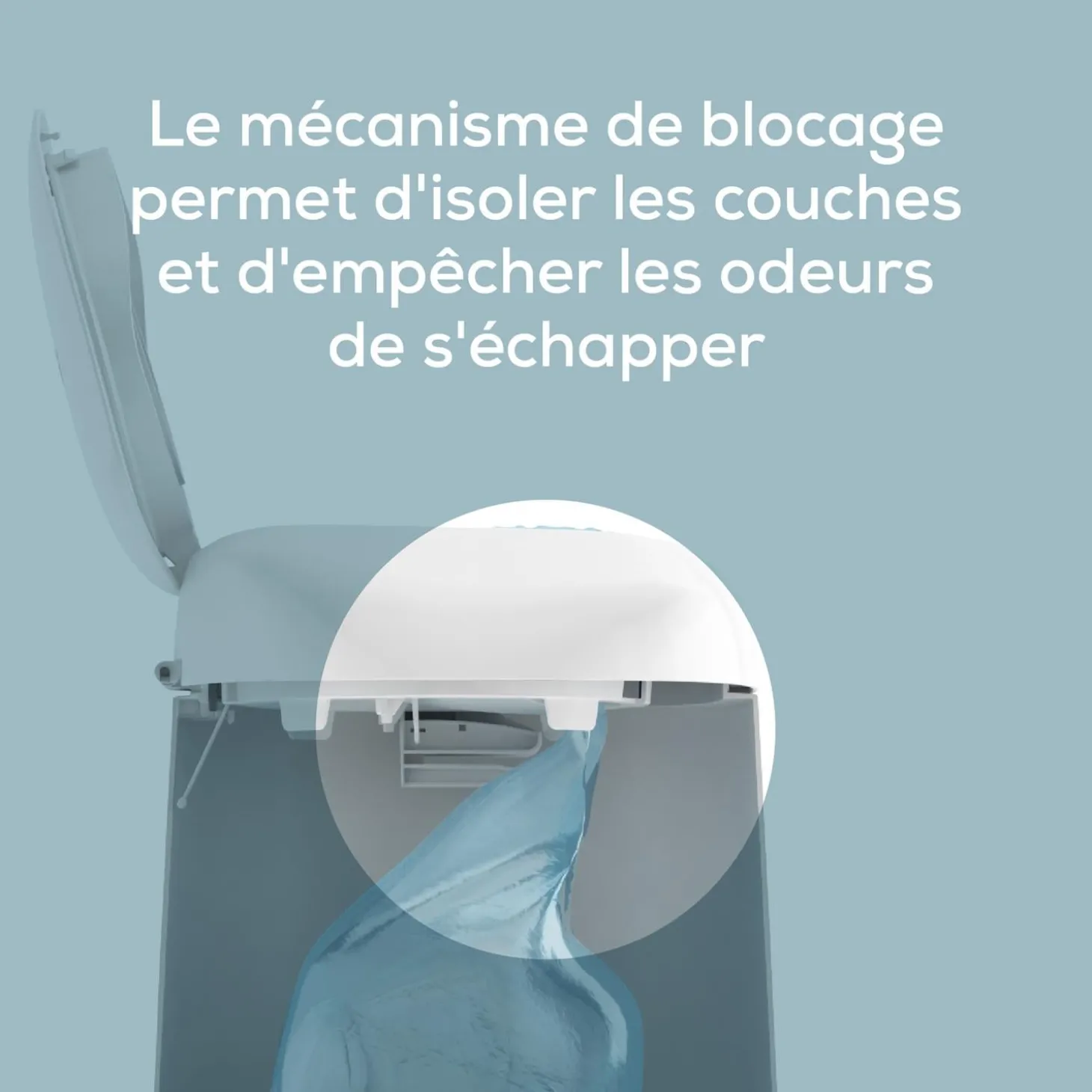 Angelcare Poubelle à couches Dress Up Blanc