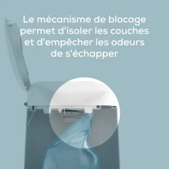 Angelcare Starter Pack Poubelle à couches Dress Up+ 3 recharges octogonales Blanc