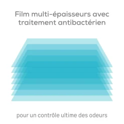 Angelcare Starter Pack Poubelle à couches Dress Up+ 3 recharges octogonales Blanc