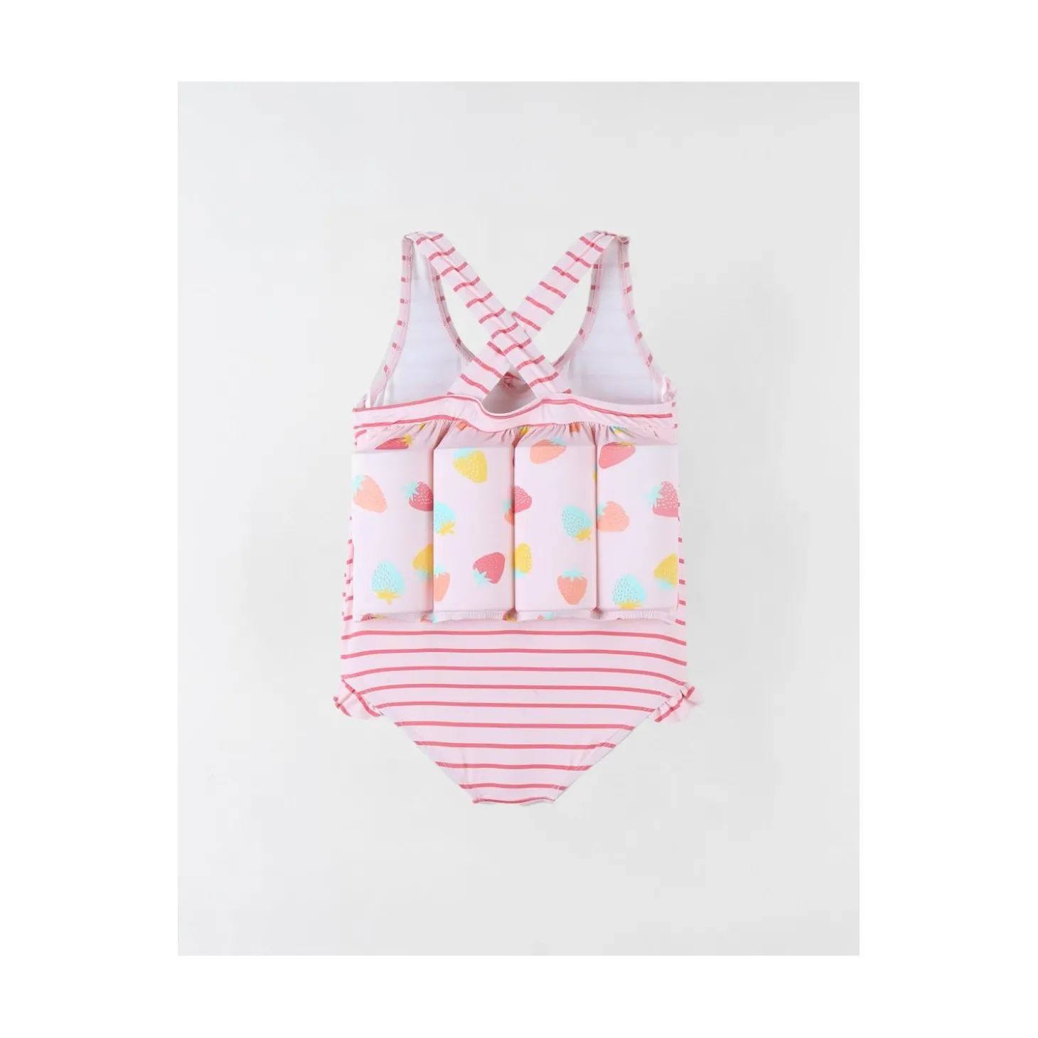 Archimède Maillot bouées strawberries Rose 12 mois
