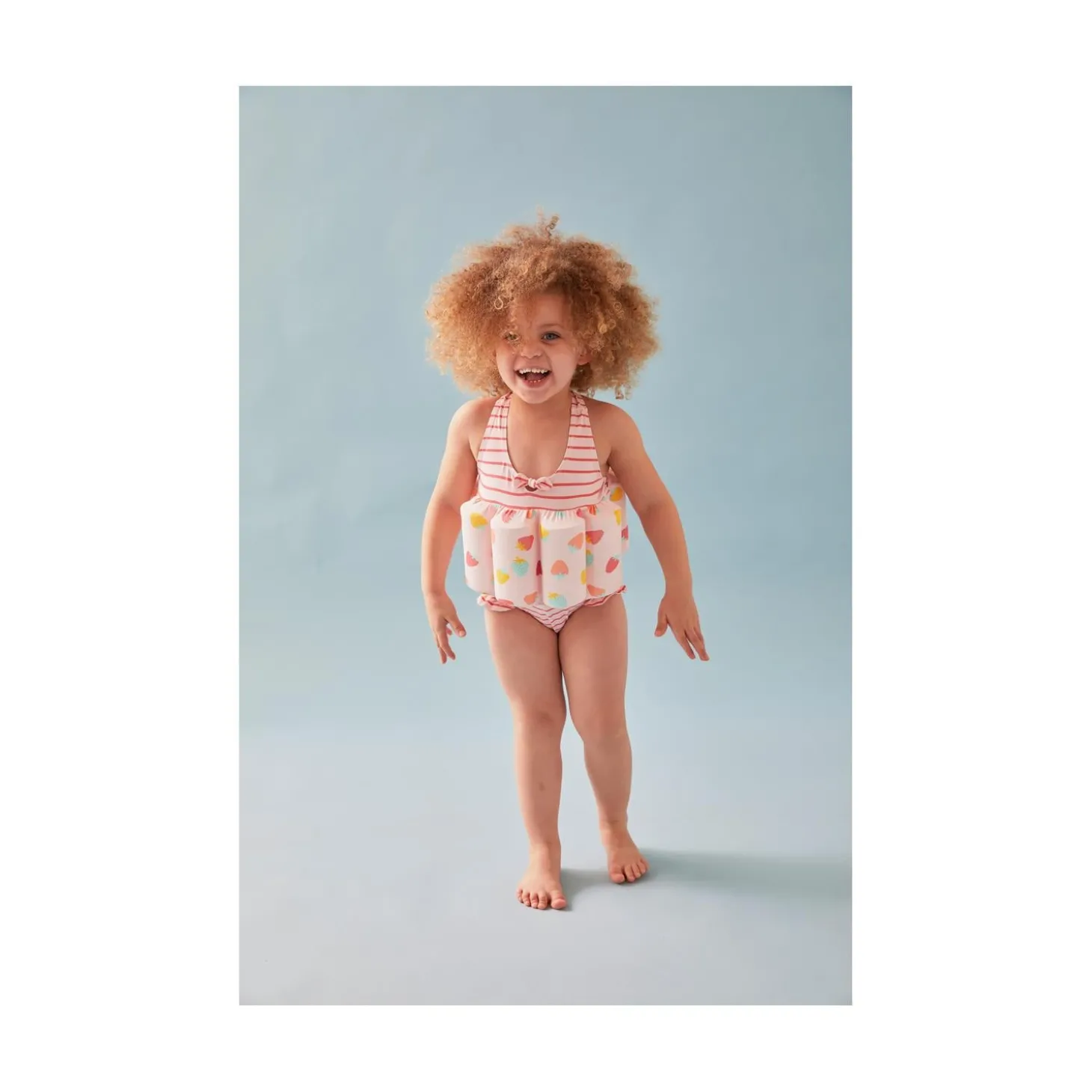 Archimède Maillot bouées strawberries Rose 12 mois
