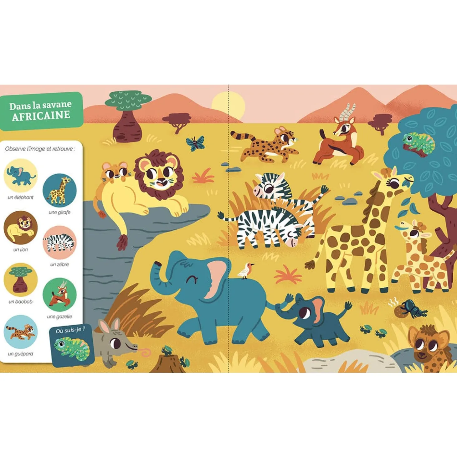 Auzou La jungle et la savane Multicolore