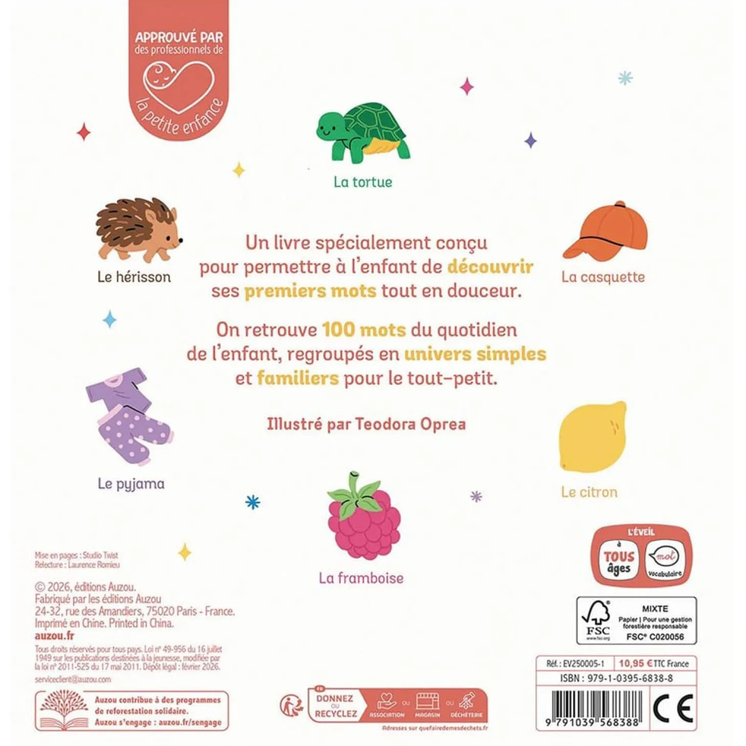 Auzou Livre Mes 100 Mots Tout en Couleurs Multicolore