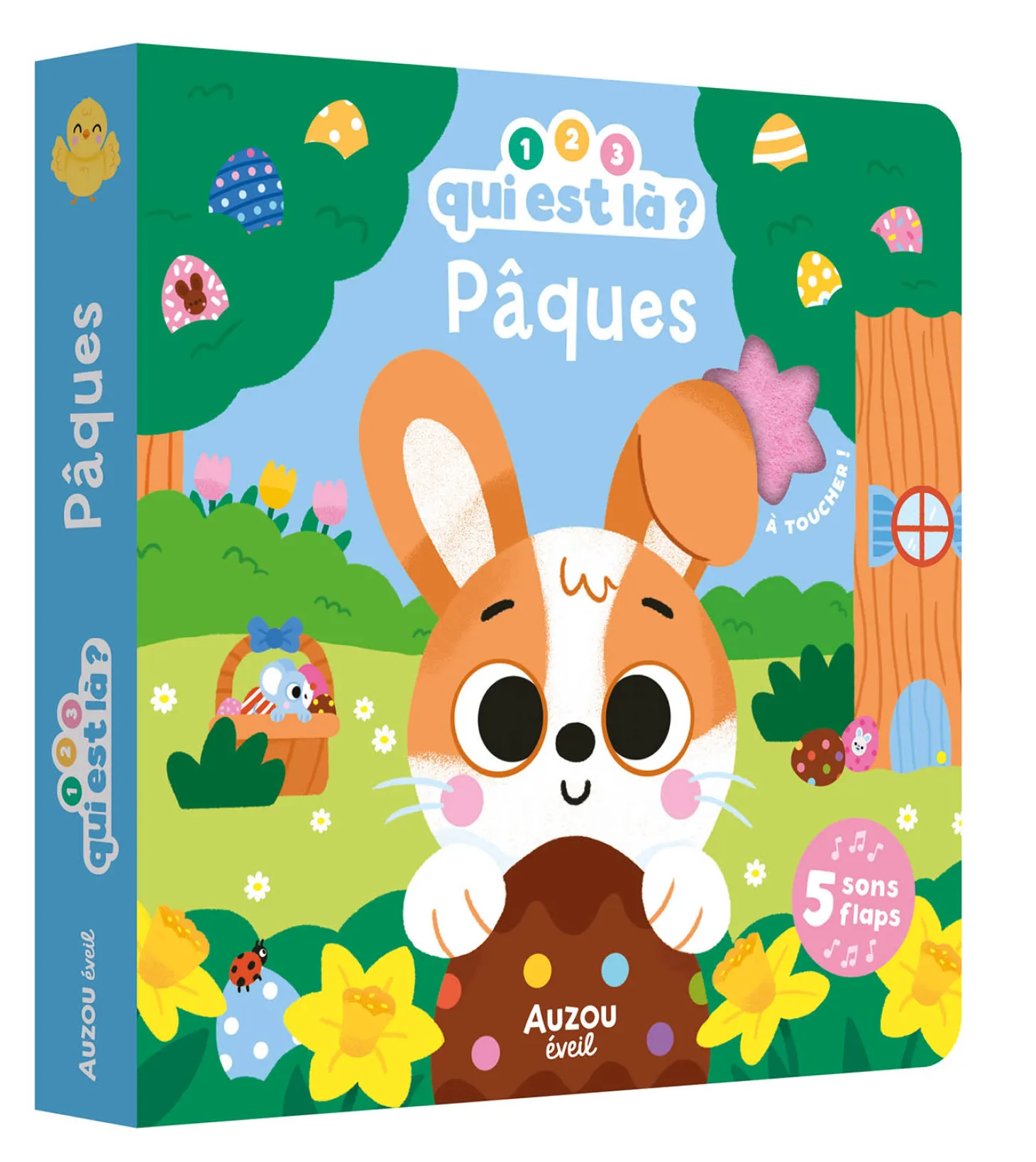 Auzou Livre 1, 2, 3, Qui Est Là ? Pâques Multicolore