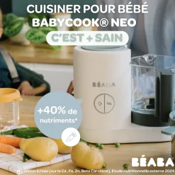 Béaba                    Babycook Néo Robot Bébé 6 en 1, Made in France    Grey/White