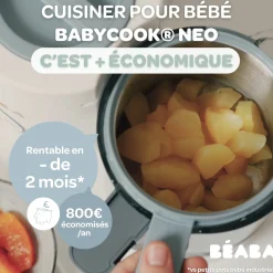 Béaba                    Babycook Néo Robot Bébé 6 en 1, Made in France    Grey/White