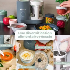Béaba Babycook Néo Robot Bébé 6 en 1, Made in France Gris Mineral