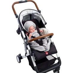 Béaba Babynomade double polaire Gris Chiné/Blanc 0-6 mois