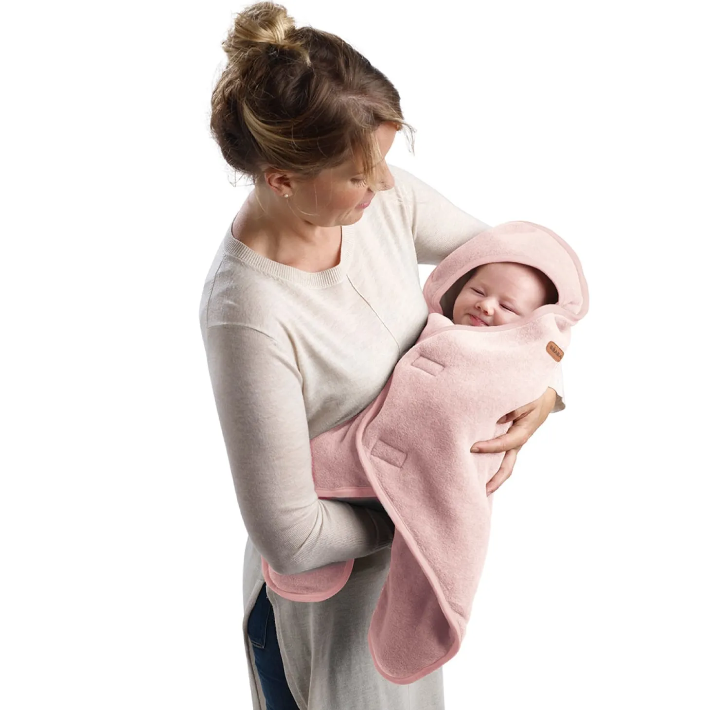 Béaba Babynomade double polaire Rose Poudré/Blanc 0-6 mois