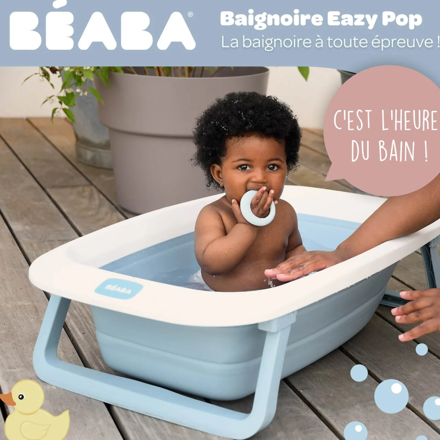 Béaba Baignoire Camélé’O Easy Pop Bleu Baltique
