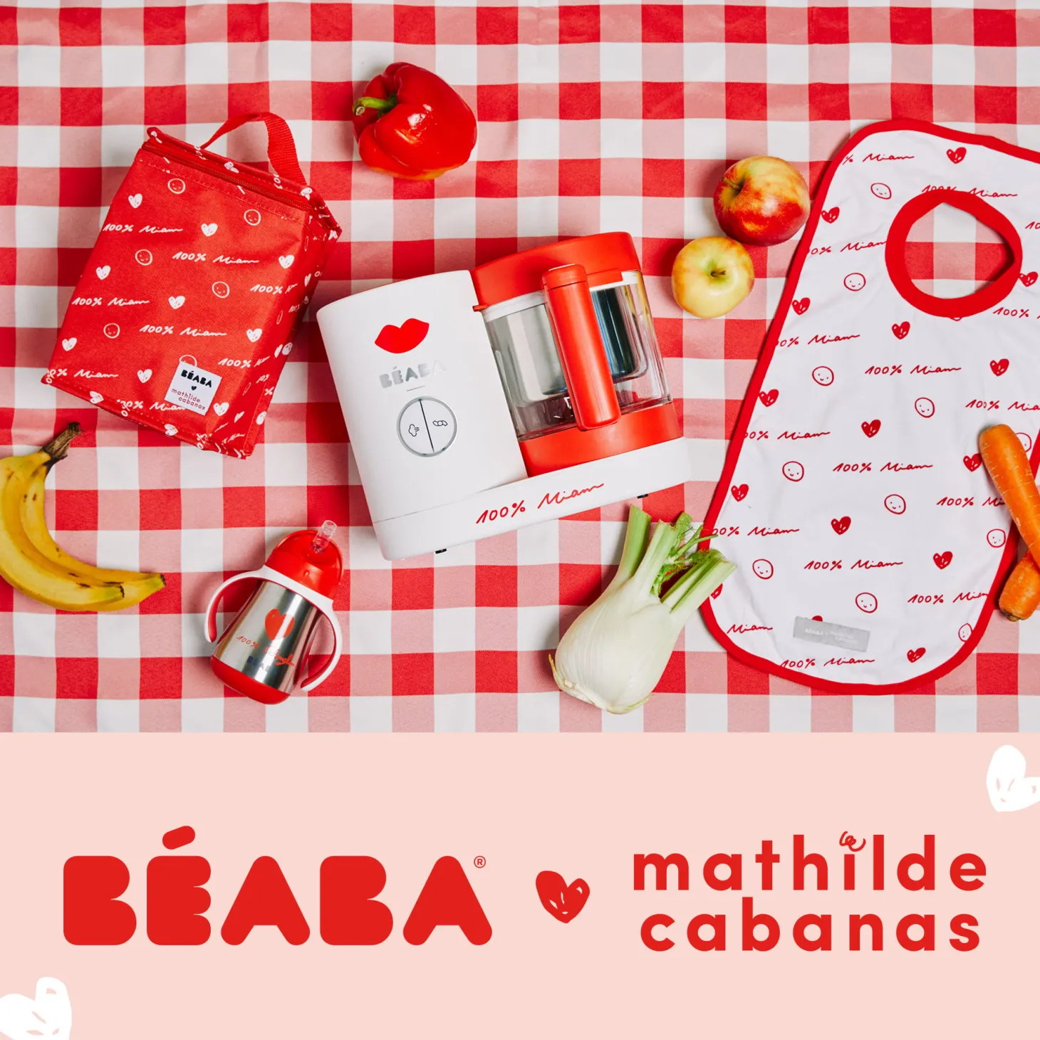 Béaba Bavoir coton Mathilde Cabanas