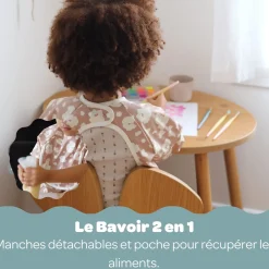 Béaba                    Bavoir à Manches Évolutif et 2en1    Savannah Bloom