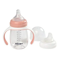 Béaba                    Biberon d'apprentissage 2en1    Old Pink            210 ml