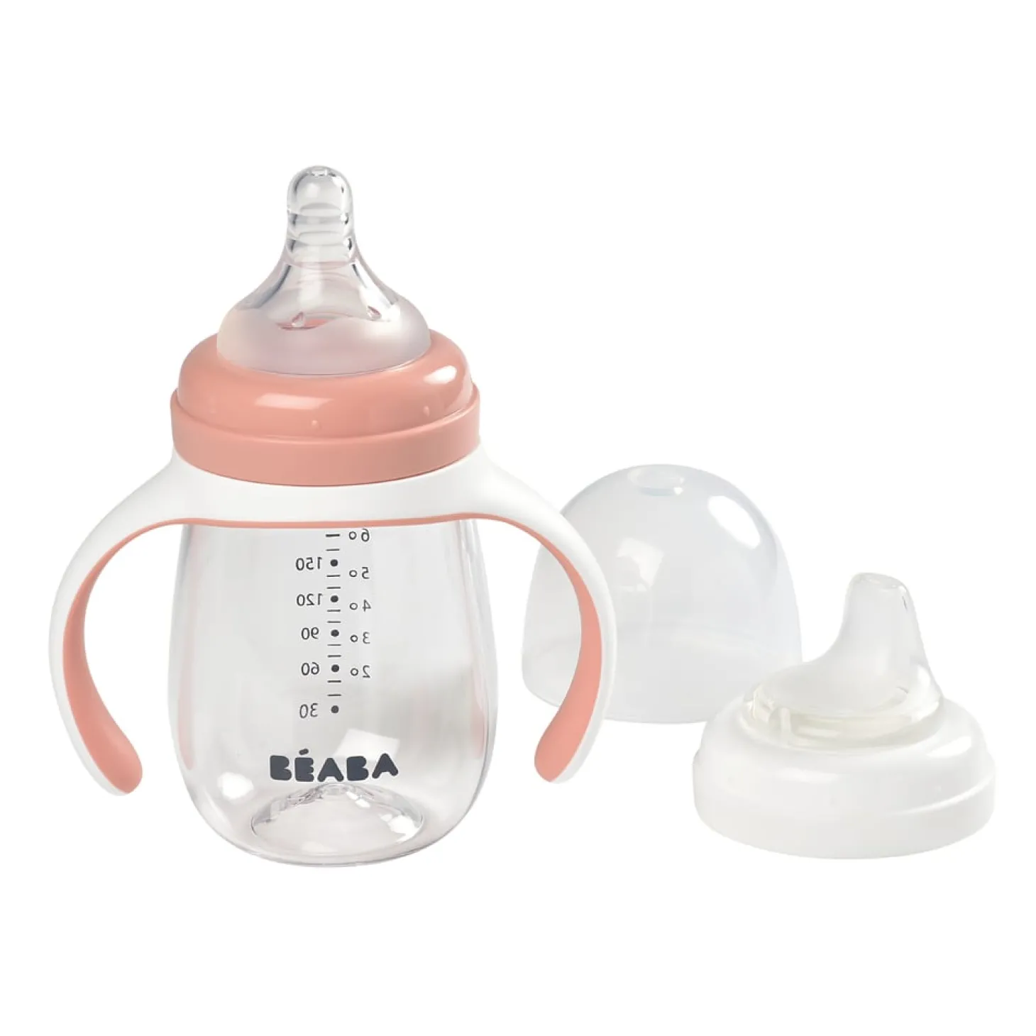 Béaba Biberon d'apprentissage 2en1 Old Pink 210 ml
