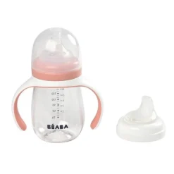 Béaba                    Biberon d'apprentissage 2en1    Old Pink            210 ml