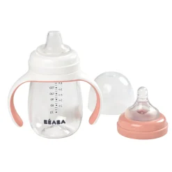 Béaba Biberon d'apprentissage 2en1 Old Pink 210 ml