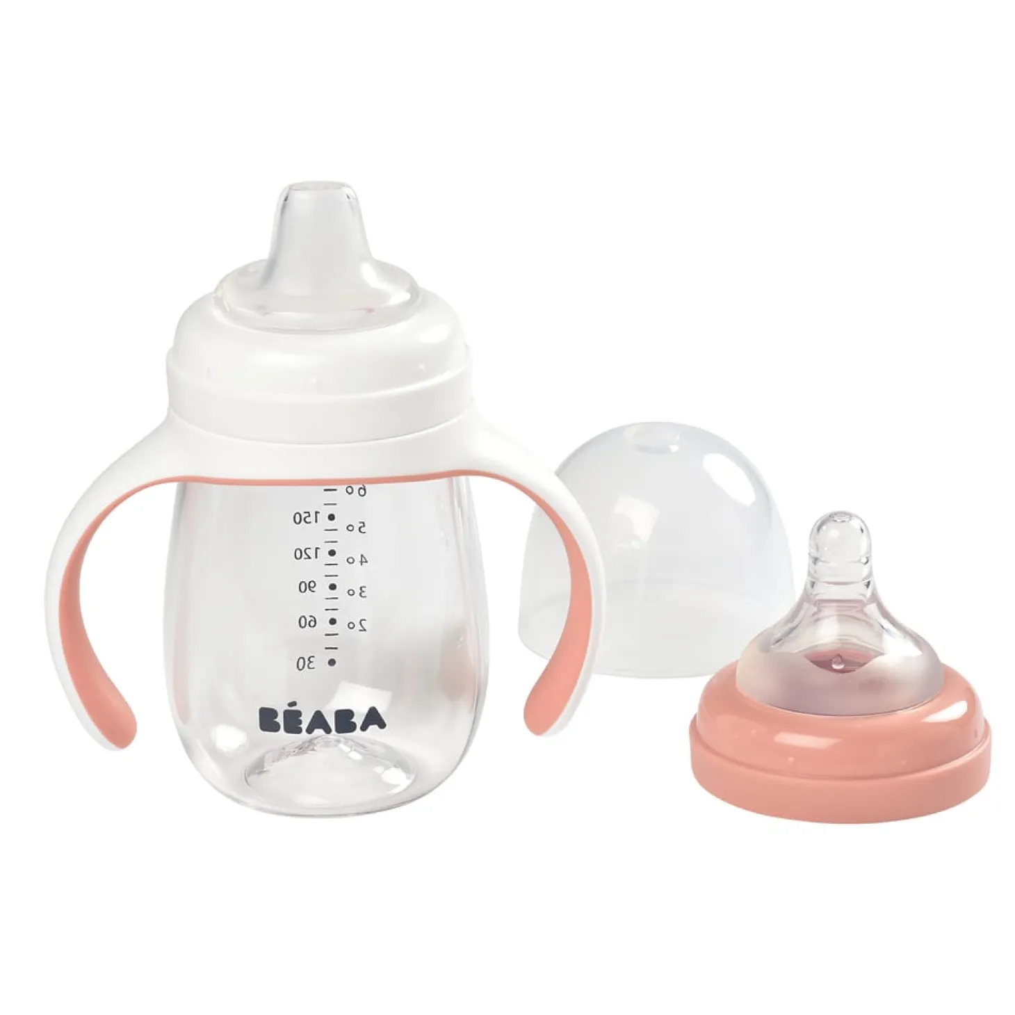 Béaba Biberon d'apprentissage 2en1 Old Pink 210 ml