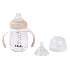 Béaba                    Biberon d'apprentissage 2en1    Clay Earth            210 ml