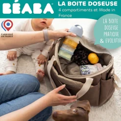 Béaba Boîte Doseuse 4 Compartiments Galet Translucide