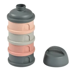 Béaba Boîte doseuse pour lait en poudre 4 compartiments Mineral Grey/Pink