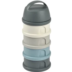 Béaba Boîte doseuse pour lait en poudre 4 compartiments Mineral Grey/Blue