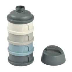 Béaba                    Boîte doseuse pour lait en poudre 4 compartiments    Mineral Grey/Blue