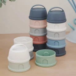 Béaba                    Boîte doseuse pour lait en poudre 4 compartiments    Mineral Grey/Blue