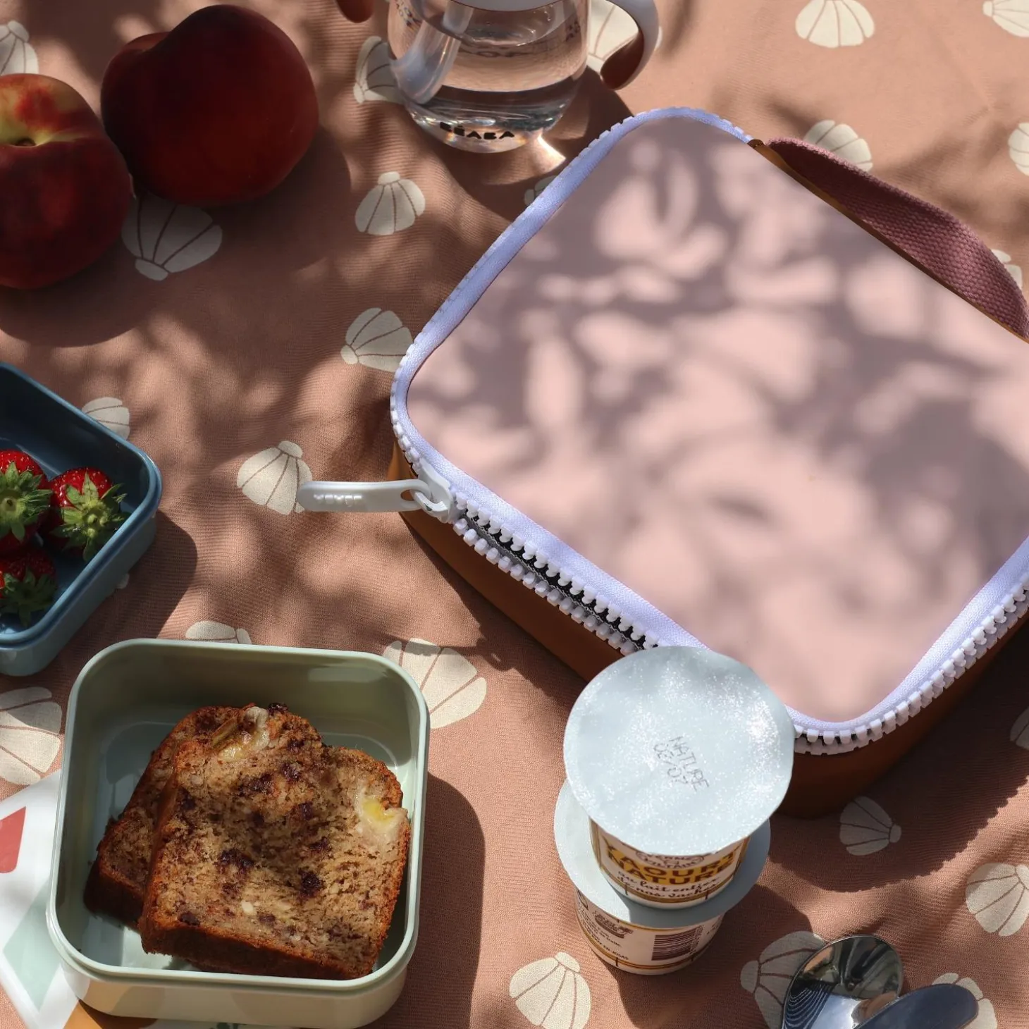 Béaba Boîte à gouter isotherme Faro Rose Poudre