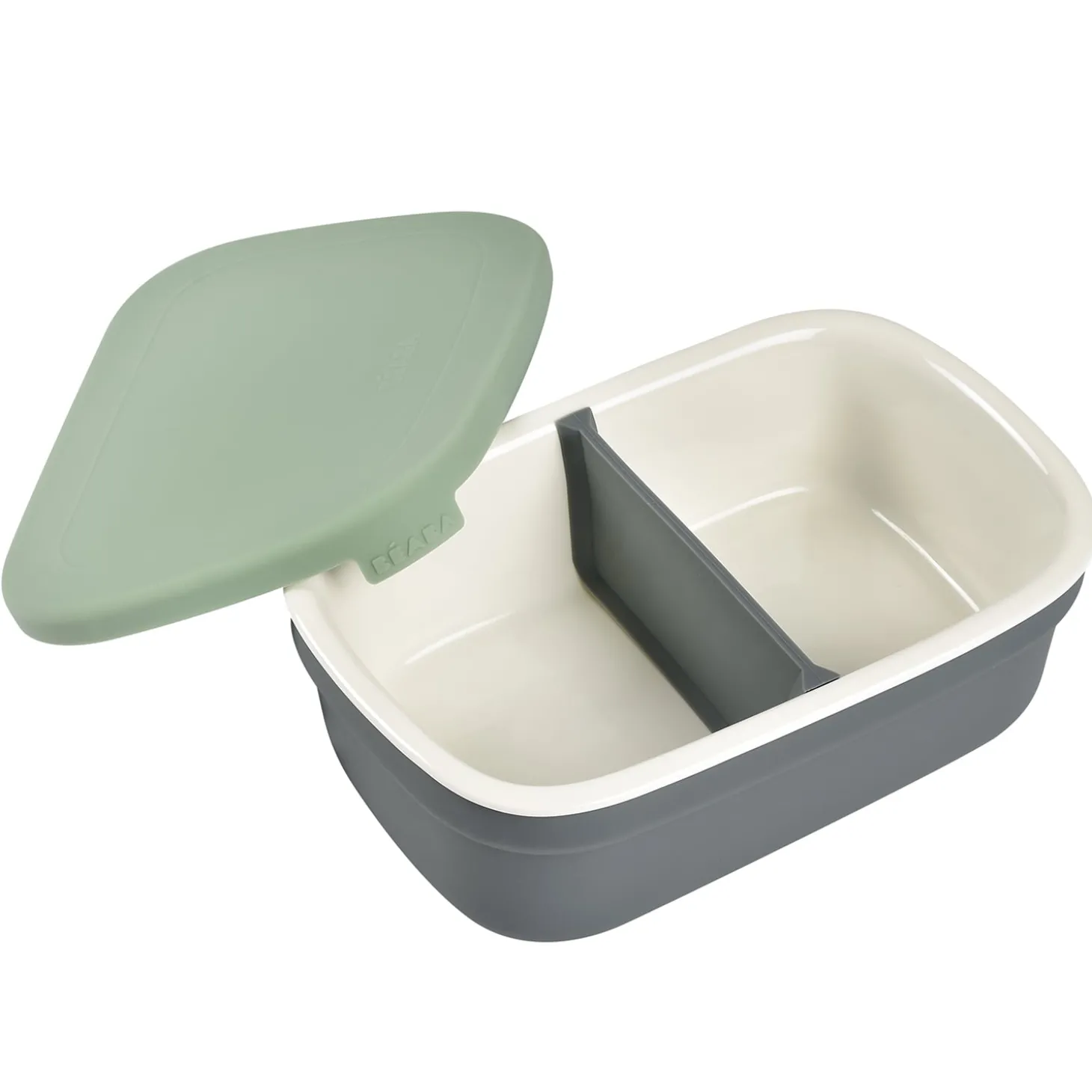 Béaba Boîte repas céramique Mineral/Vert Sauge