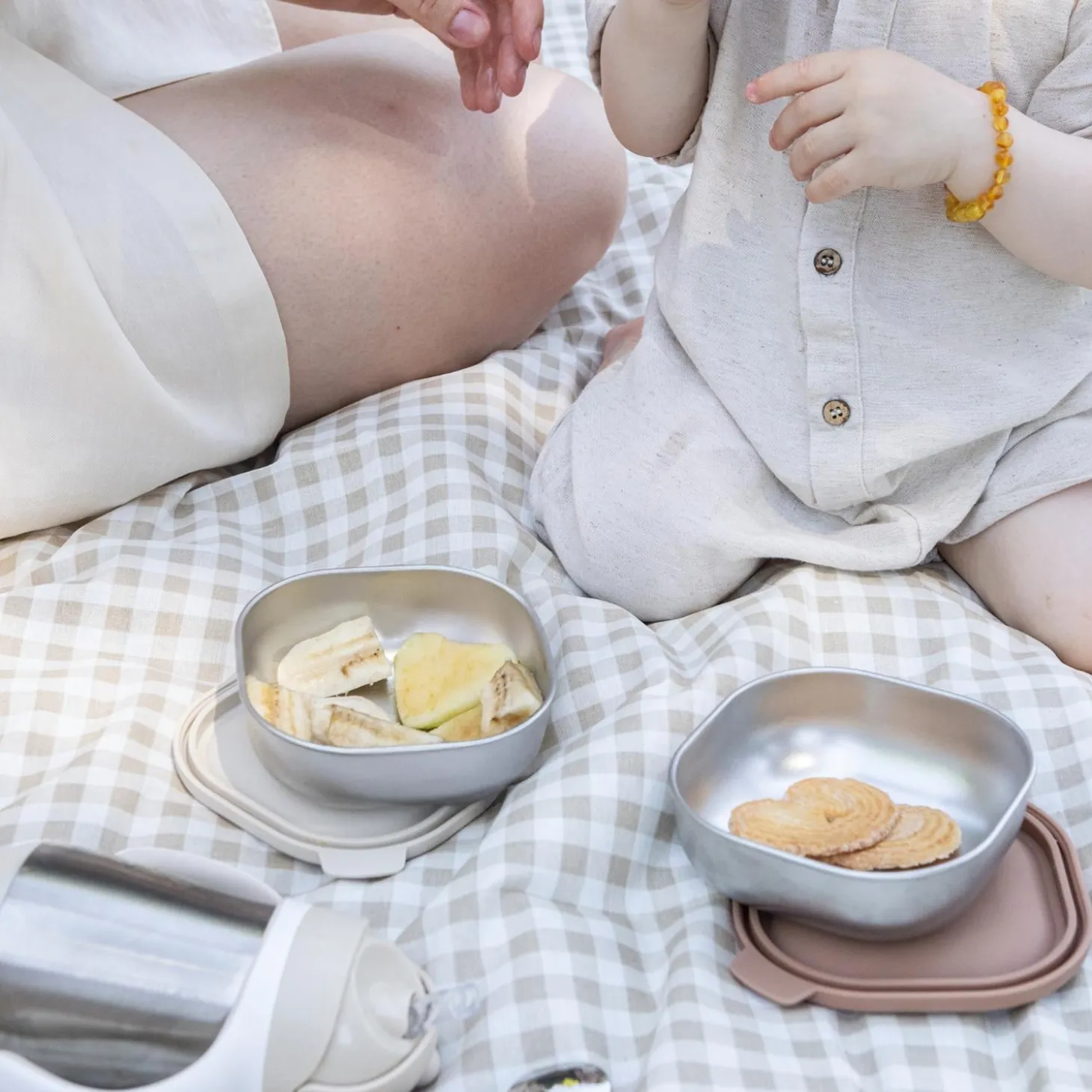 Béaba Boîtes Repas Inox Multi-Usage x3 Natural Set