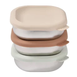 Béaba Boîtes Repas Inox Multi-Usage x3 Natural Set