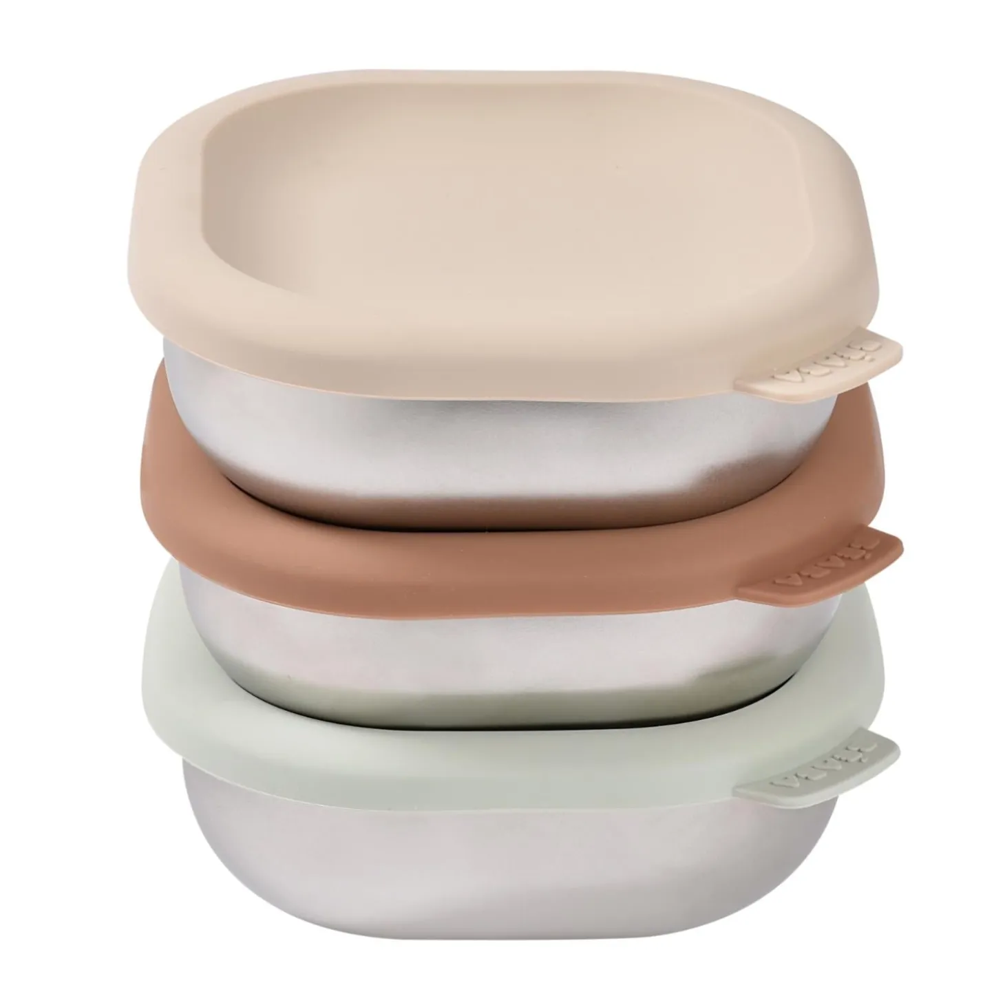 Béaba Boîtes Repas Inox Multi-Usage x3 Natural Set