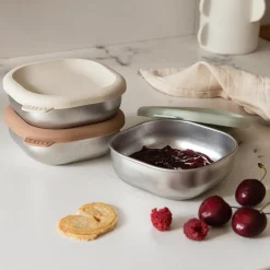 Béaba Boîtes Repas Inox Multi-Usage x3 Natural Set
