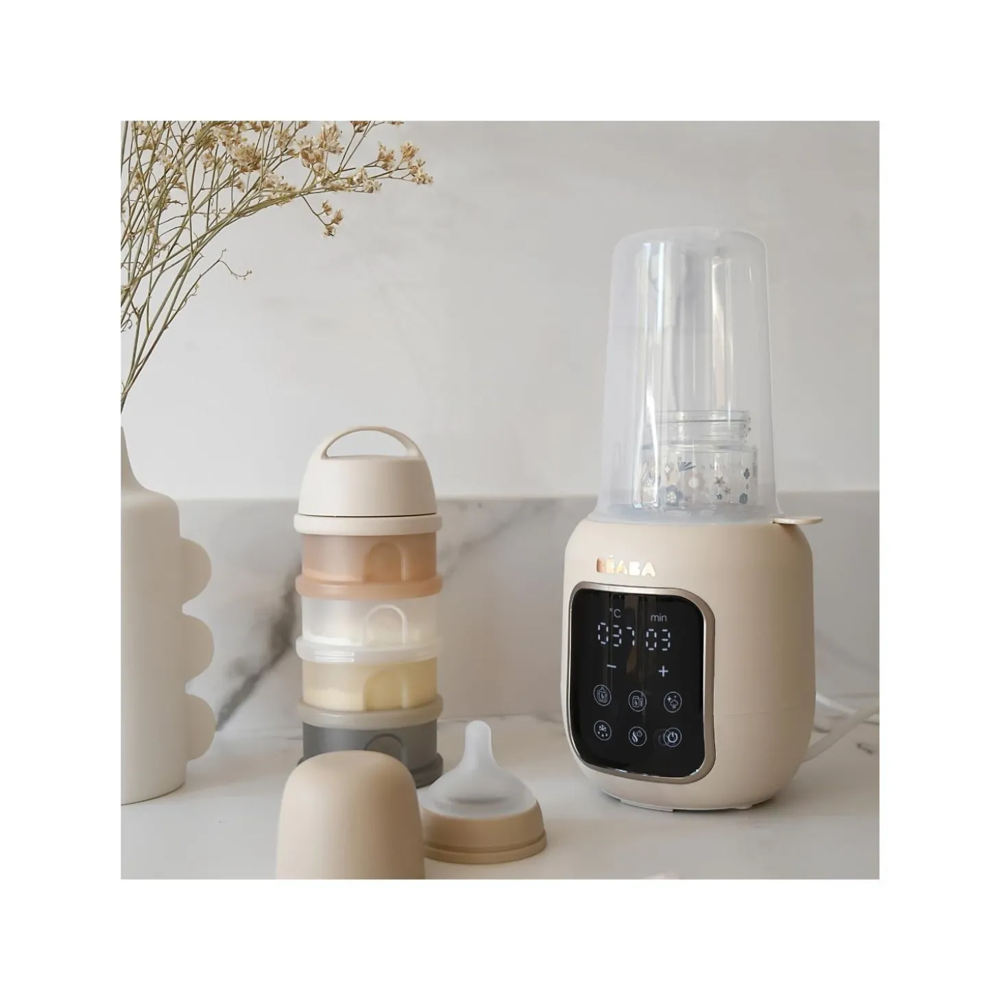 Béaba Chauffe-biberon Multi Milk Clay Earth