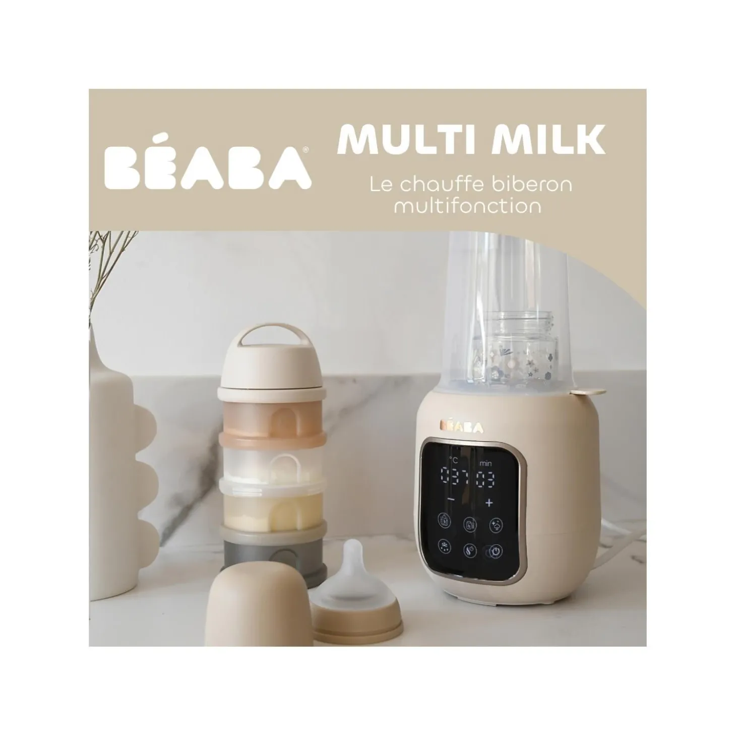 Béaba Chauffe-biberon Multi Milk Clay Earth