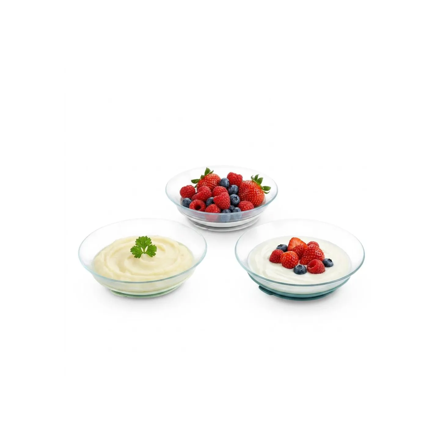 Béaba Coffret 3 Assiettes Verre Duralex Misty Green