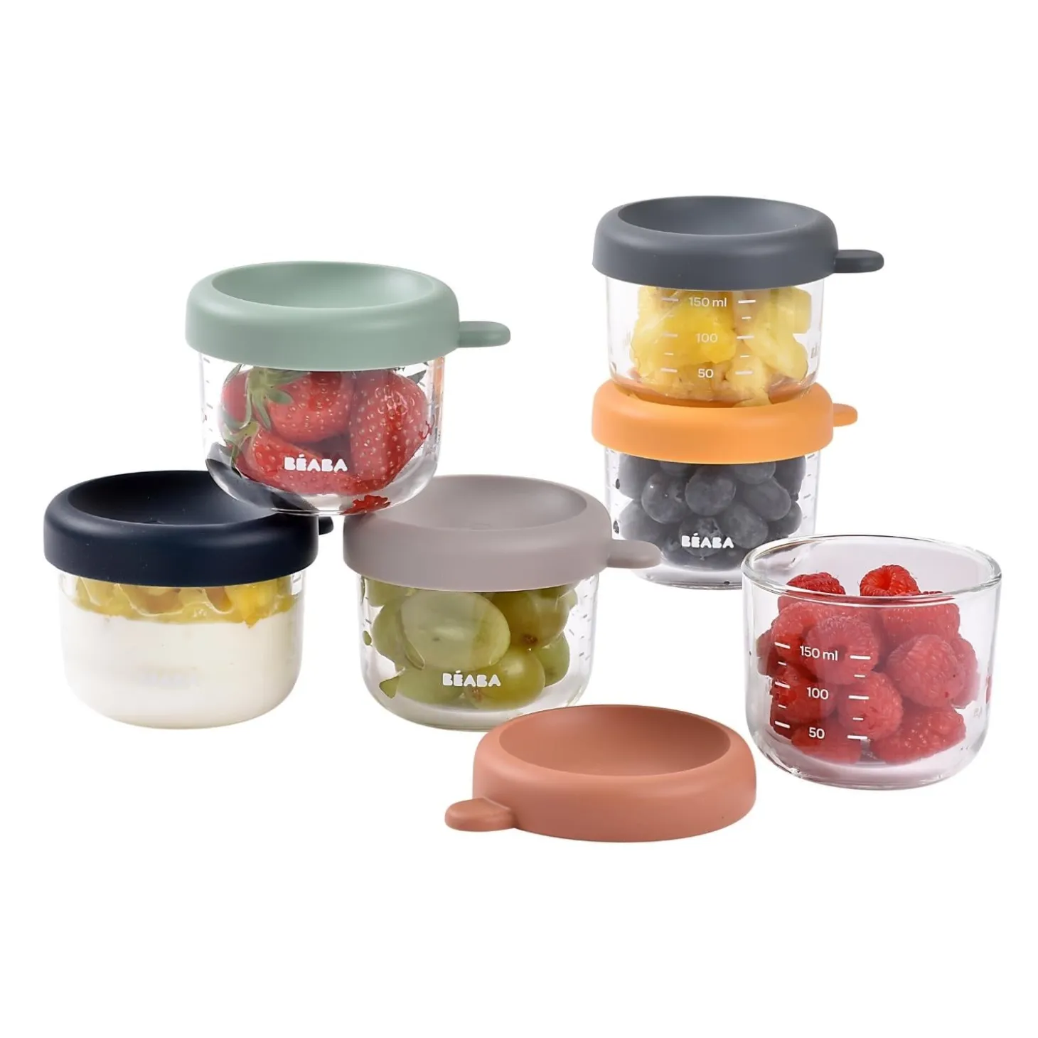Béaba Coffret 6 Portions Verre Sunrise Color