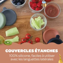 Béaba Coffret 6 Portions Verre Sunrise Color