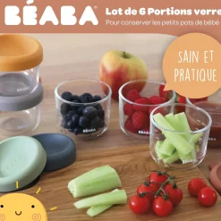 Béaba Coffret 6 Portions Verre Sunrise Color