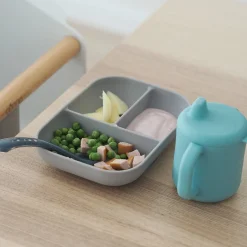 Béaba                    Coffret repas d'apprentissage en silicone    Blue            8 mois+