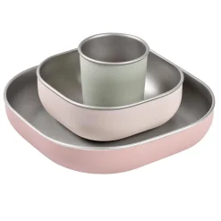 Béaba                    Coffret Repas Inox 3 Pièces    Barbe A Papa